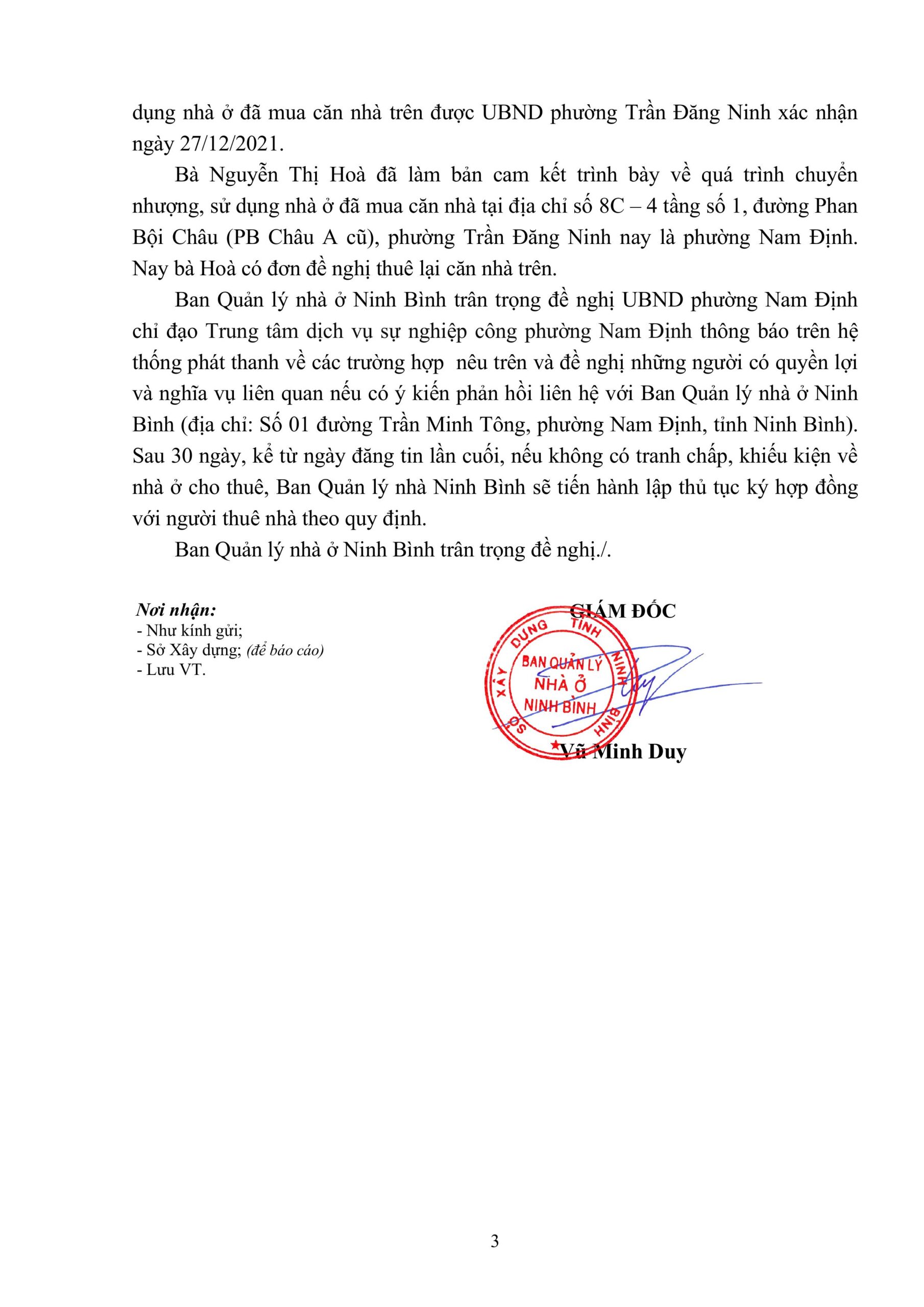 Đăng tin đối với Hồ sơ nhận chuyển nhượng quyền thuê nhà ở cũ thuộc tài sản công trước ngày 06/06/2013