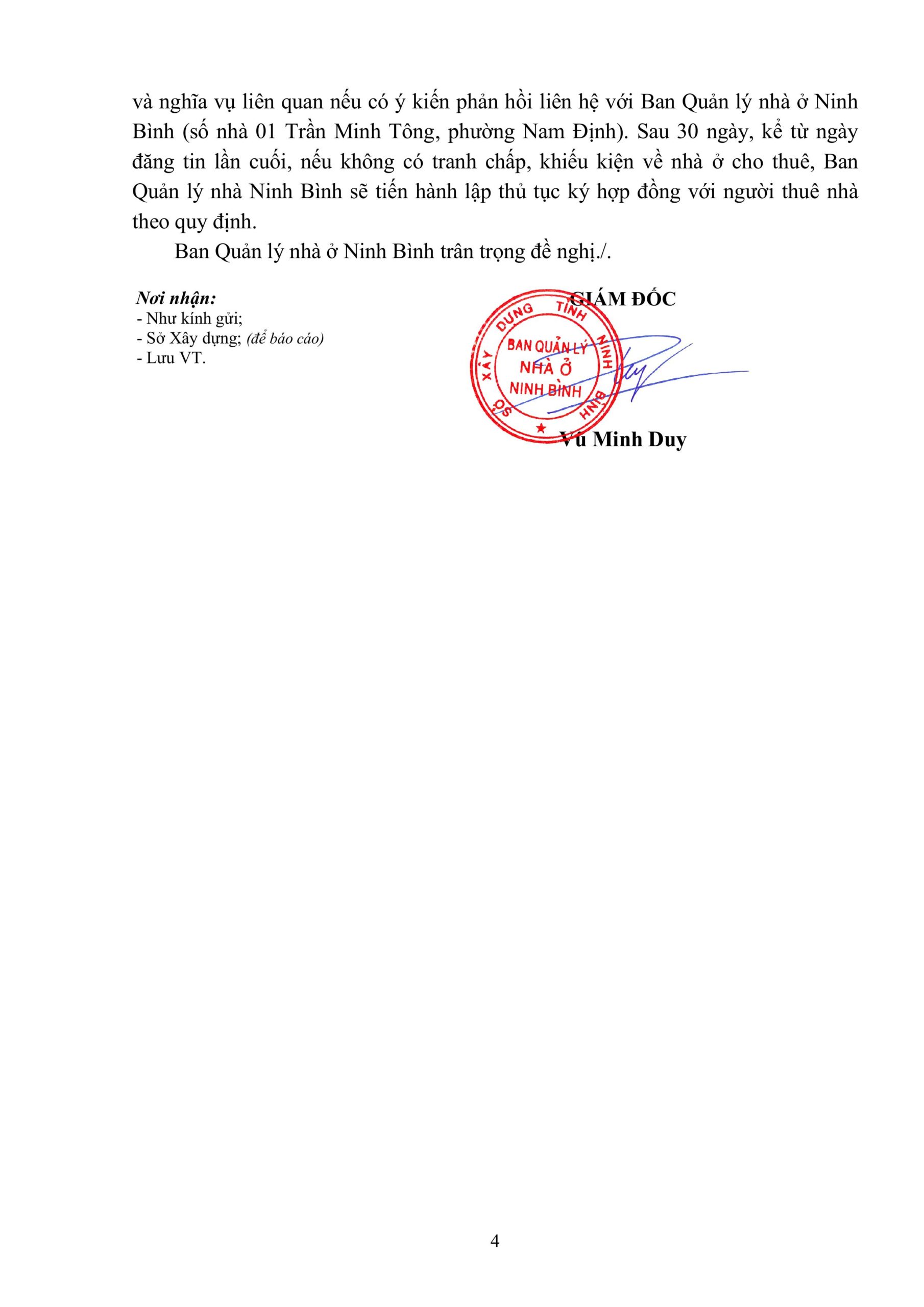 Đăng tin đối với Hồ sơ nhận chuyển nhượng quyền thuê nhà ở cũ thuộc tài sản công trước ngày 06/06/2013