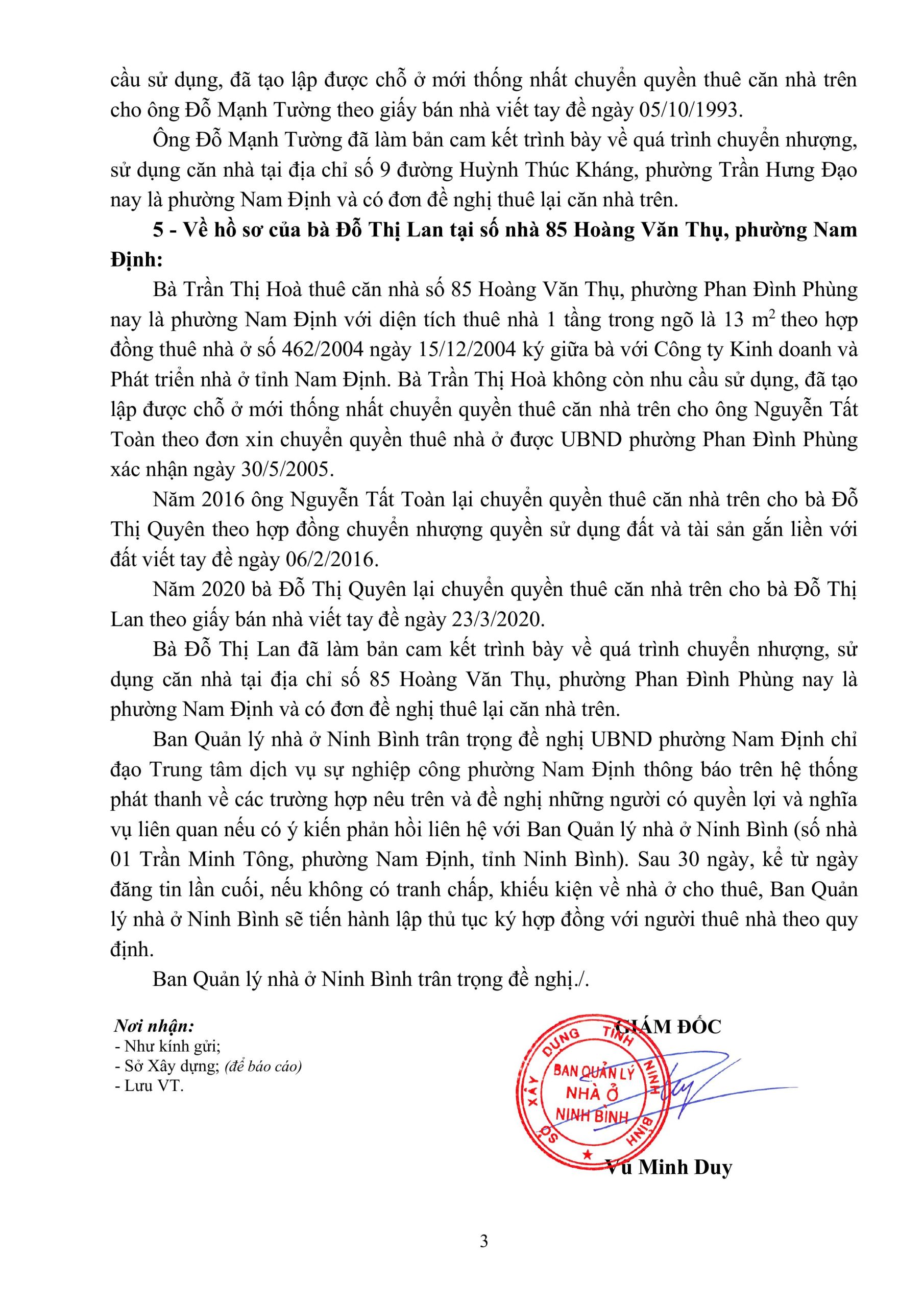 Đăng tin đối với Hồ sơ nhận chuyển nhượng quyền thuê nhà ở cũ thuộc tài sản công trước ngày 06/06/2013