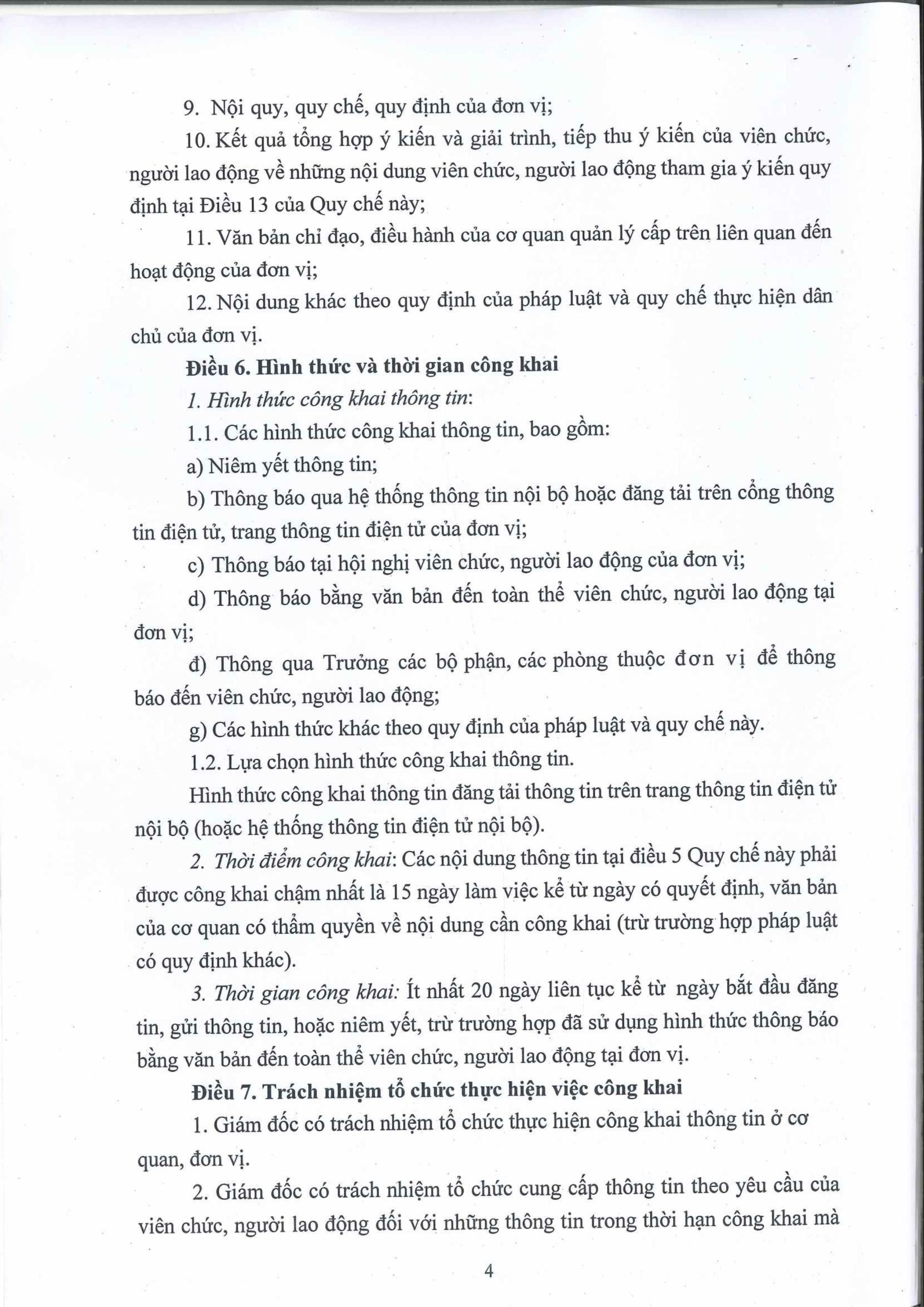 Quy chế thực hiện dân chủ trong hoạt động của Ban Quản lý nhà ở Ninh Bình năm 2026
